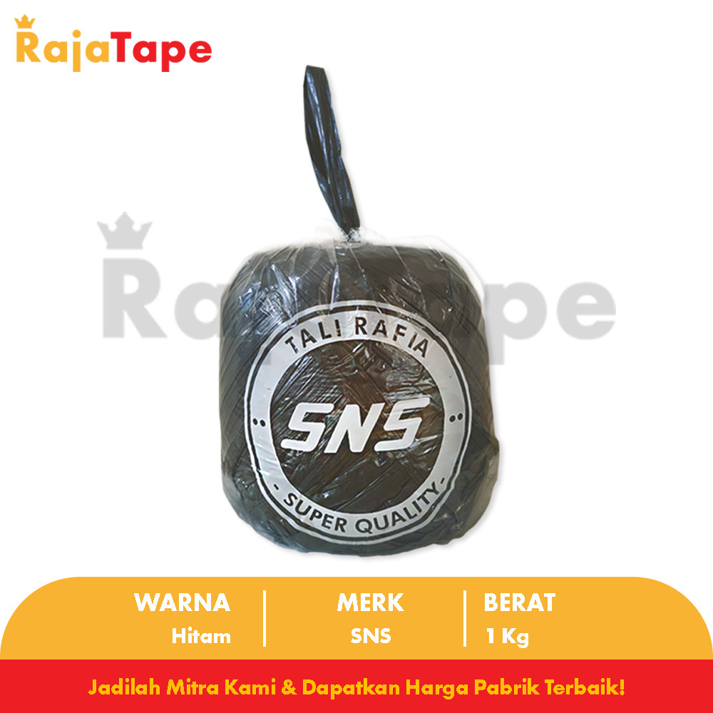 

KHUSUS / INSTANT (1 BALL) Tali Rafia Hitam SNS Super Tebal