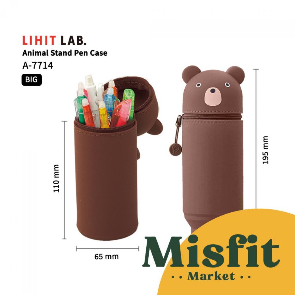 

Lihit Lab A-7712 A-7714 Animal Punilabo Stand Pen Case BTempat K Pensil Karakter