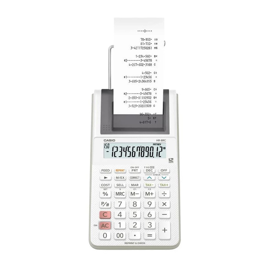 

HR-8RC Printing Calculator HR-8 RC Kalkulator Print