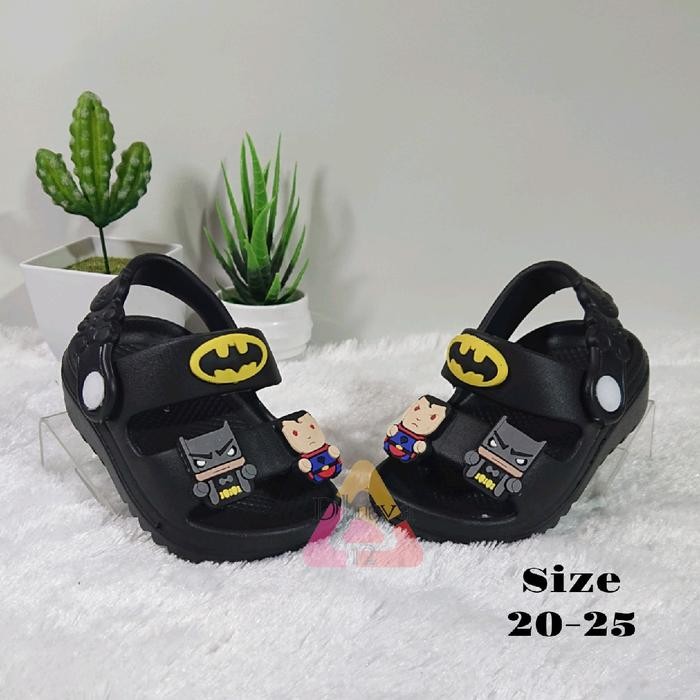 TapakKecil- Sandal Anak Laki Laki Tali Belakang Karakter Batman