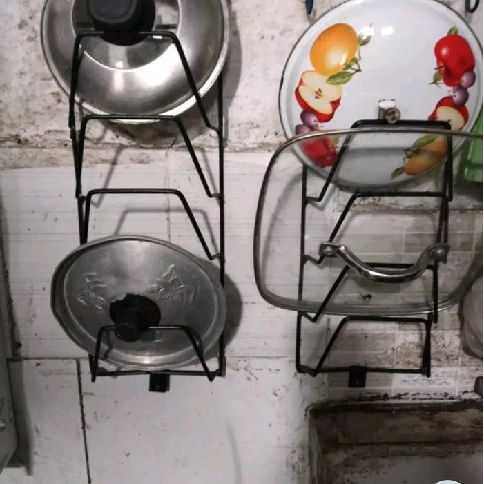 Rak gantung panci / rak tutup panci telenan gantung *