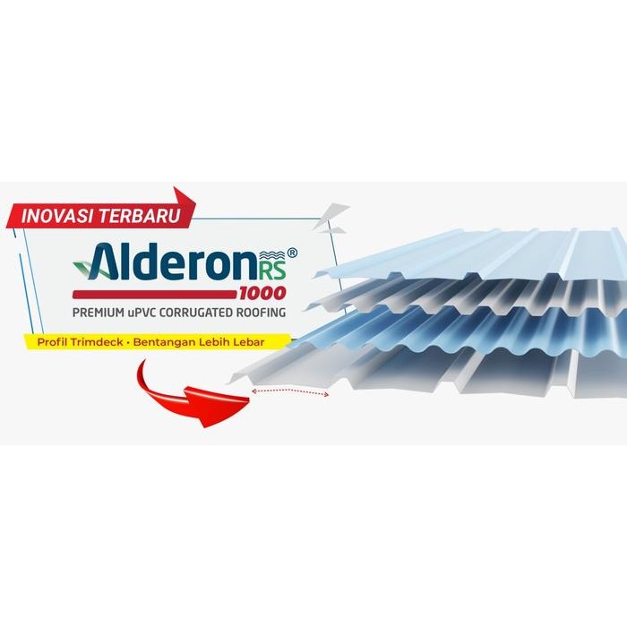 ALDERON RS 1 - Atap uPVC Alderon Trimdeck Lebar 1 meter *
