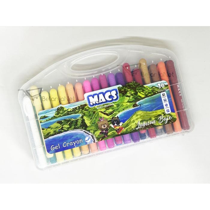 

Gel Crayon Silky Crayon Krayon Macs 36 Warna Dapat Dicuci