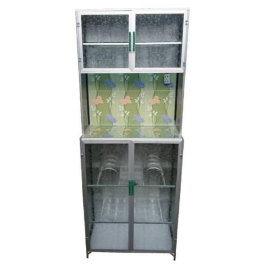 TERLARIS Rak Piring Aluminium Keramik 2 Pintu Mini