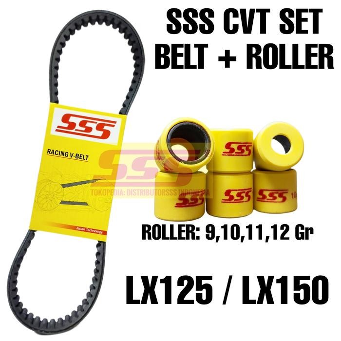 SSS CVT PAKET KIRIAN VBELT ROLLER VESPA LX125 LX150 LX NON IGET
