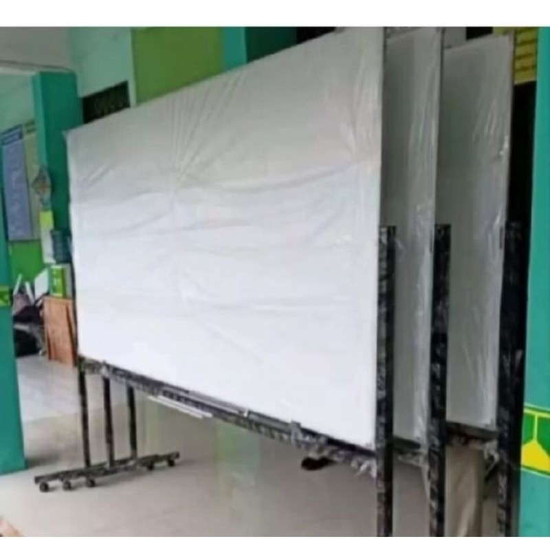 

Daiki White Board Double Face Stand Magnetik 120 x 240 cm/Papan Tulis