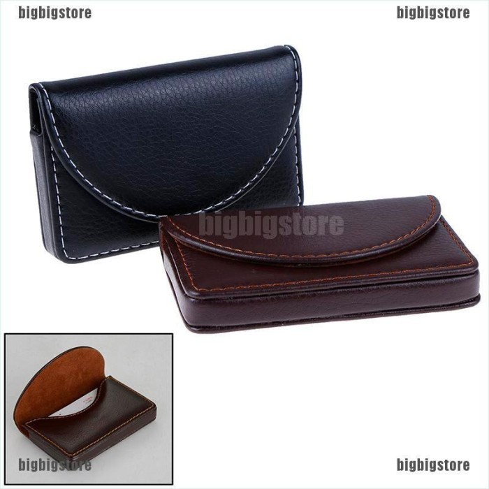 

Ready- Pocket Leather Name Business Card Id Card Credit Card Holder Case