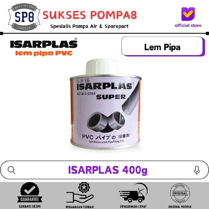 LEM ISARPLAS KALENG 400GR / LEM PIPA ISARPLAS ORIGINAL