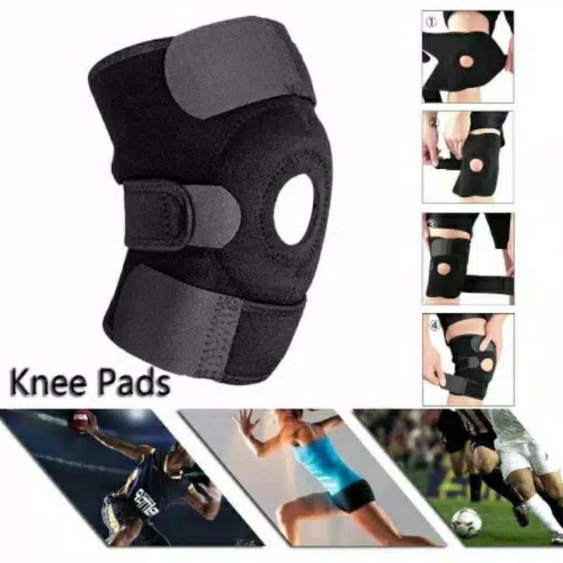 Original Kneepad Aolikes 3 Strap Adjustable Aolikes Pelindung Deker Lutut Knee Pad Knee Support