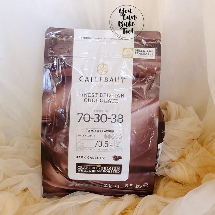 

InstanTanyadulu- Callebaut 70-30-38 Dark Chocolate Couveture Extra Bitter 70,5% 2,5kg