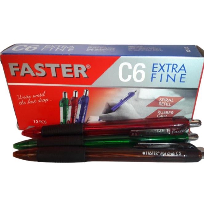 

(12pc) PULPEN FASTER C6 / PEN / BOLPOIN FASTER C6 CETEK
