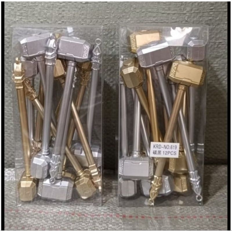 

12pcs Pulpen Palu TOR Pulpen Bentuk Palu