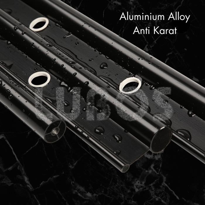 Lubos 1.5M Jemuran Baju Gantung Lifting Atap Plafon Engkol Aluminium - Asli