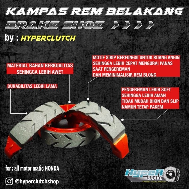 KAMPAS REM BELAKANG RACING VARIO 125 150 160 PCX CBU
