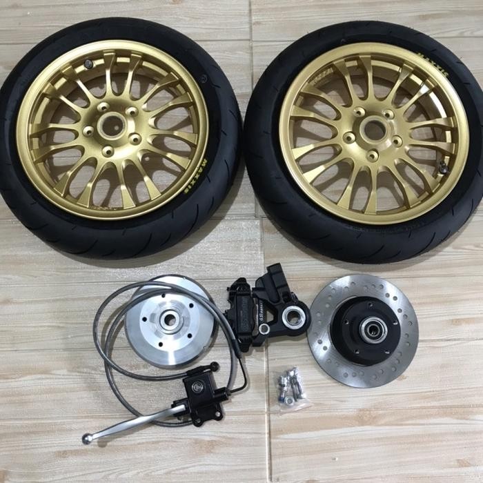 upgrade R12 ring 12 adaptor gs gscooter velg vrossi ban maxxis R1