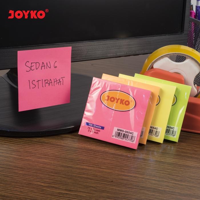 

Ready- Joyko Memo Stick Kertas Memo Tempel Catatan Note Mms-0654C Box [48Pcs]