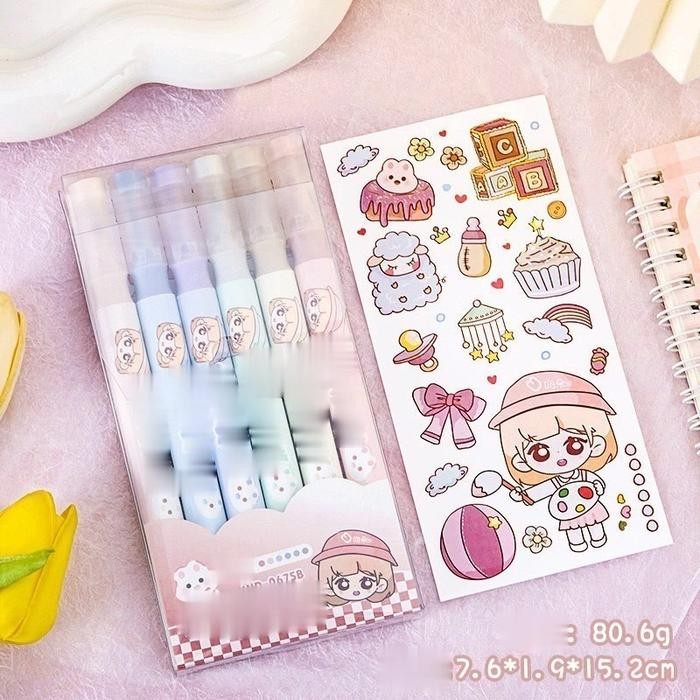 

ID STABILO /STABILLO WARNA/STABILO ISI 6 WARNA PASTEL - GG0352