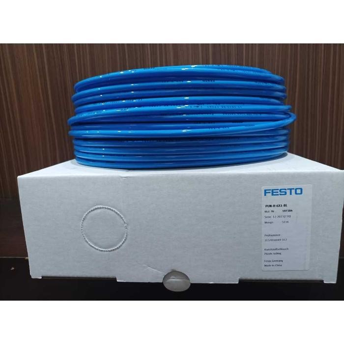 TOP SELANG PU FESTO 6MM BIRU PUN-H (ROLL) 197384 -