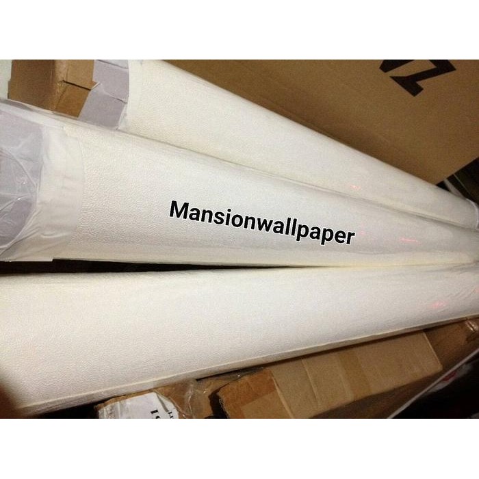 Lilissto Shop Wallpaper Dinding Korea 1X15 Meter Putih Polos Roll Besar