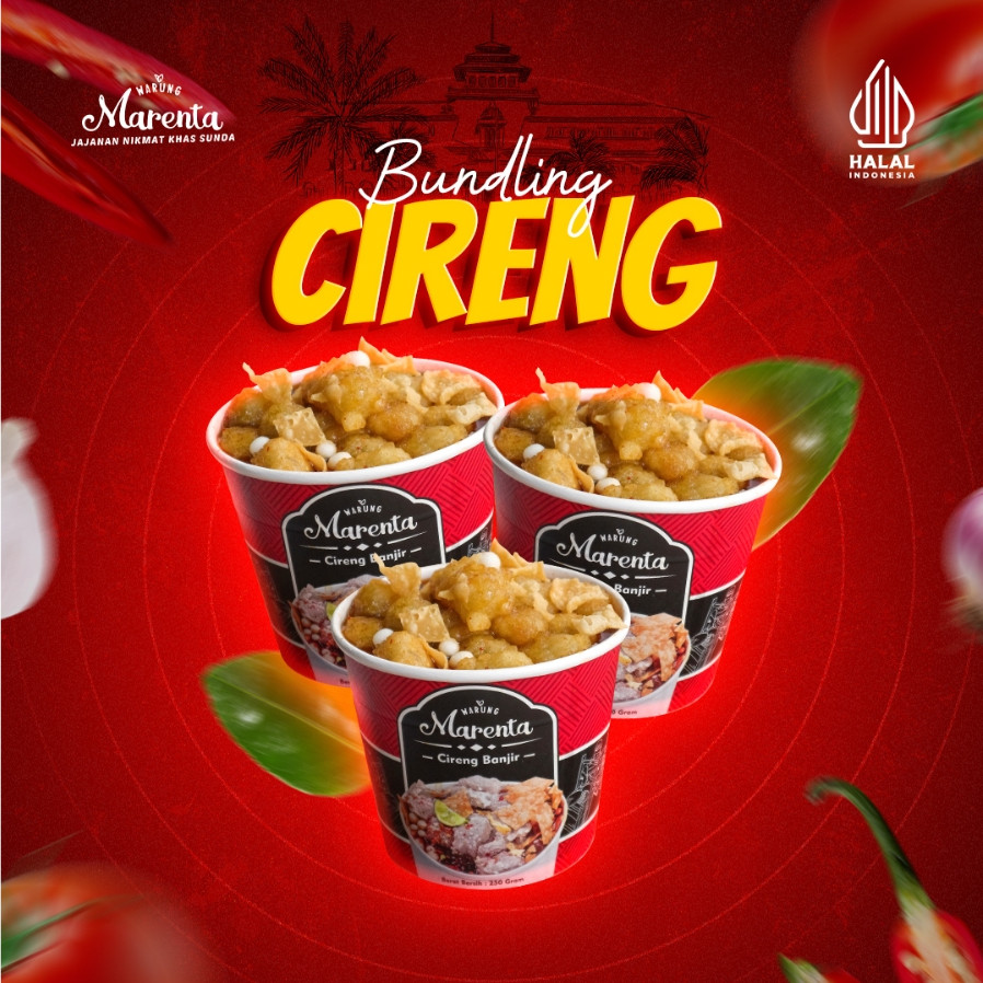 

MARENTA [ 3 Pcs ] Paket Cireng Banjir Kuah PedaS InStaN