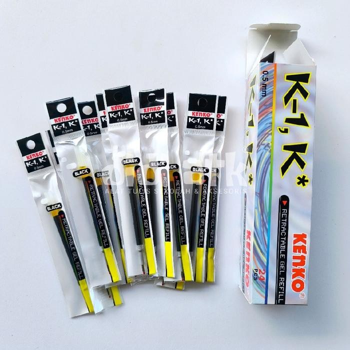 

ID REFILL GEL PEN KENKO K-1 0.5MM TINTA HITAM 1 PAK (ISI 12 PCS) - PULPEN JEL ISI ULANG - PENA,