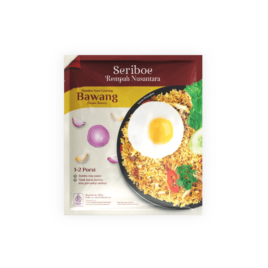 

Bumbu Nasi Goreng Bawang Seriboe Rempah Nusantara (50 gr X 6 pcs)