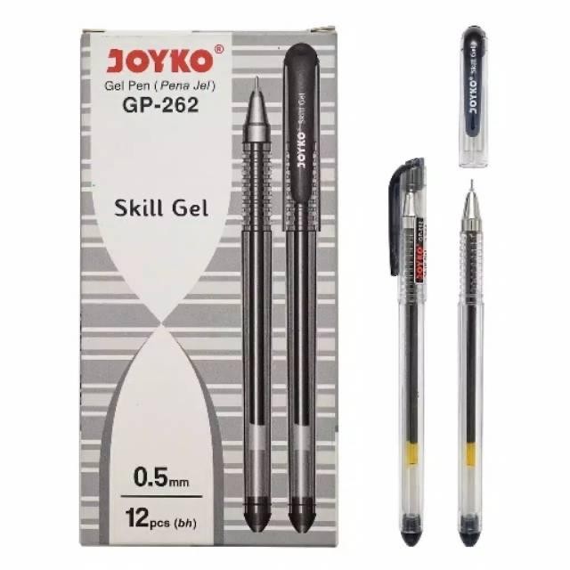 

ID GEL PEN PULPEN PENA JOYKO GP-262 BLACK SKILL GEL 0.5 MM 1 BOX 12 PCS