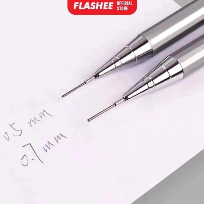 

ID FLASHEE METAL PENCIL MECHANIC PENSIL MEKANIK CETEK TIP 0.5 MM PENSIL MEKANIK BATANG TIPIS
