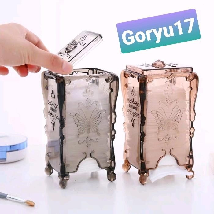 TEMPAT KAPAS WAJAH/RAK KAPAS MINI/RAK KOSMETIK KAPAS WAJAH DENGAN TUTUP