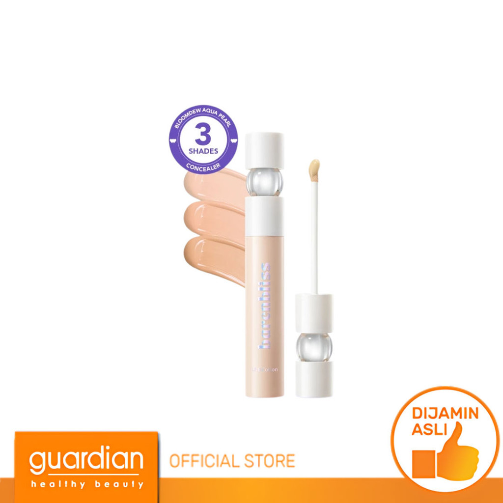 BNB Barenbliss Bloomdew Aqua Pearl Concealer - Tahan Lama 24 Jam Natural Glow Finish, 2% Niacinamide