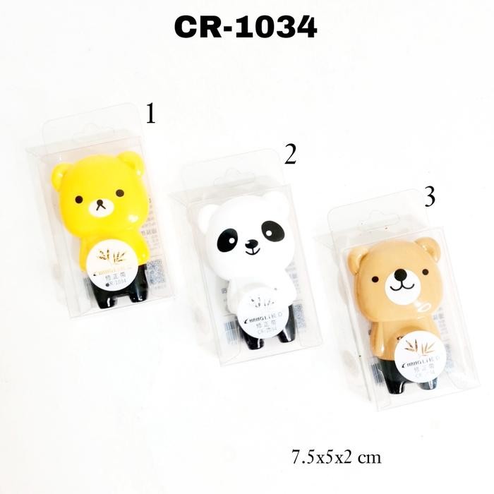 

ID UF CORRECTION TAPE CR-1034 BENTUK BEAR/PITA KOREKSI/TIPEX ROL/TIPEX KERING STATIONERY