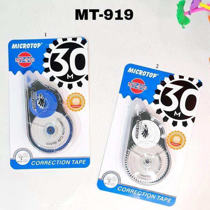 

ID UF CORRECTION TAPE MICROTOP MT-919 / TIPEX ROLL / TIPEX KERTAS/PITA KOREKSI STATIONERY