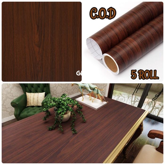 Senja_Craft Wallpaper Dinding Motif Kayu Elegant 45 X 8M Premium Quality Gh-052 / Gh-161