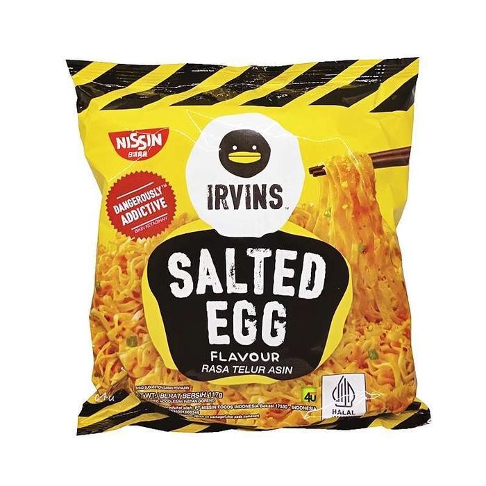

IRVINS X NISSIN SALTED EGG INSTANT NOODLES MIE GORENG INSTAN 113 GR- ORIGINAL & SPICY