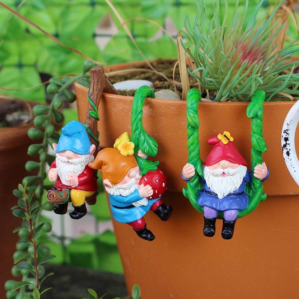 Dwarf Resin Home Decoration, Room Decoration, Flower Pot Decoration, Statue Decoration Crafts,