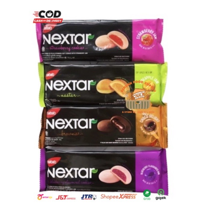 

[BERKAH] Nabati NEXTAR BROWNIES 42 gr Choco Delight / Bluberry / Strawberry / Pineapple Nastar Snack / Cemilan Anak Murah / Biscuit Kue Cookies