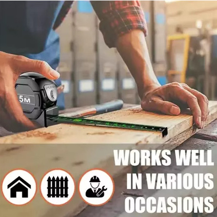 Meteran Penggaris Neon Anti Karat Meteran 5 Meter Meteran 5M Tukang Pita Pengukur