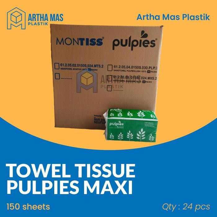 [GROSIR] Tissue Pulpies Hand Towel - Tisu Tangan - 1 KARTON @24 pcs