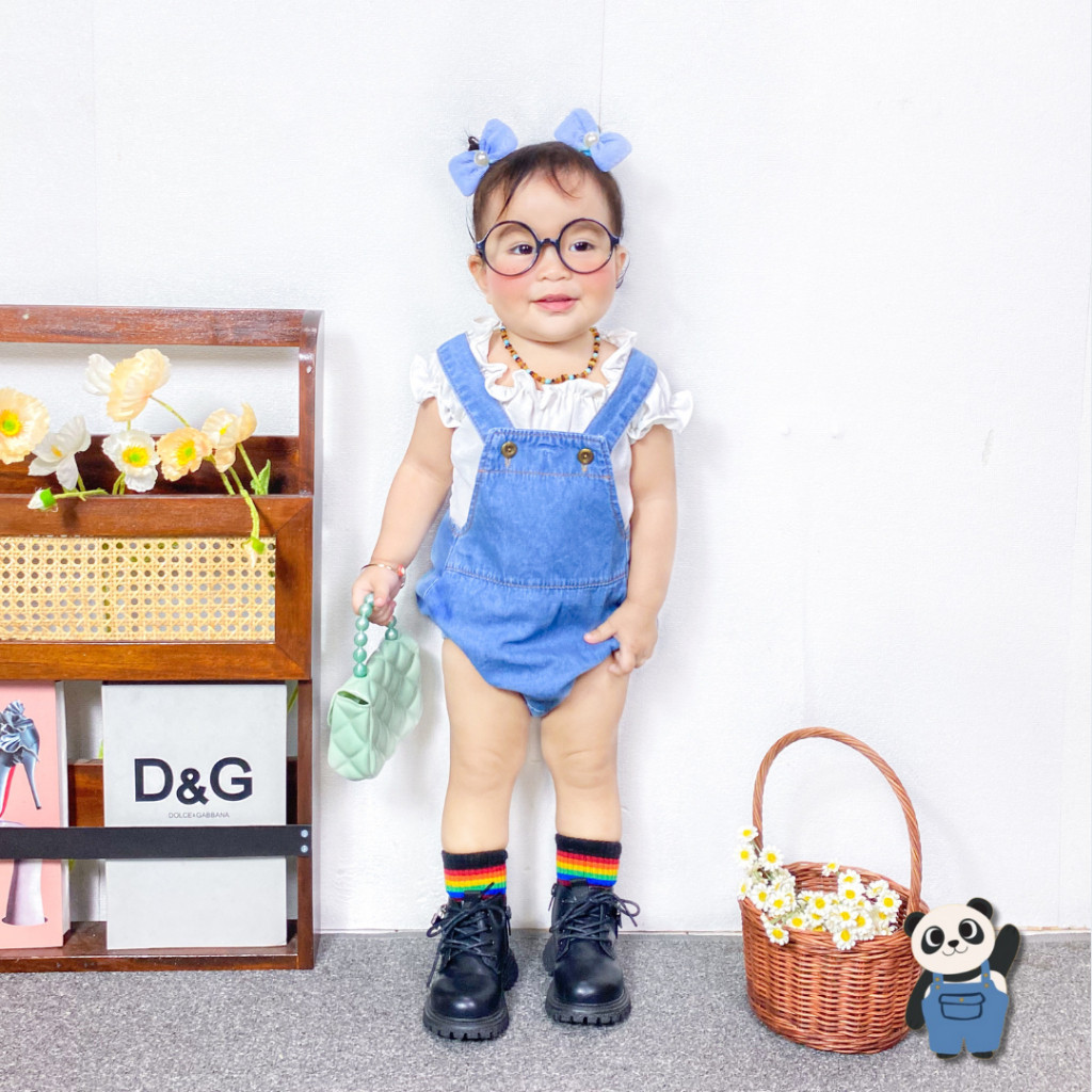 Jumper Baju Bayi Jeans Bodysuits Denim Jumpsuit Baby Newborn