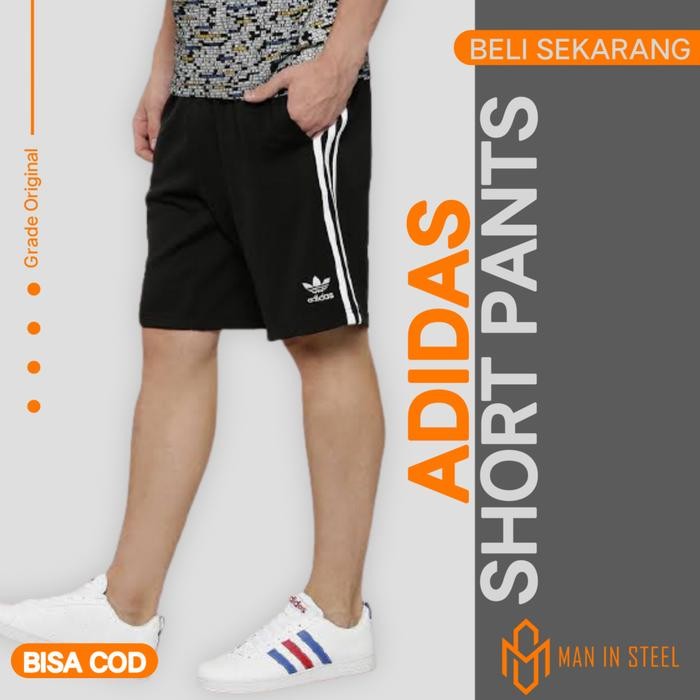 TERBARU - Celana Pendek Running Olahraga Jogging Pria Lari Adidas Grade Original