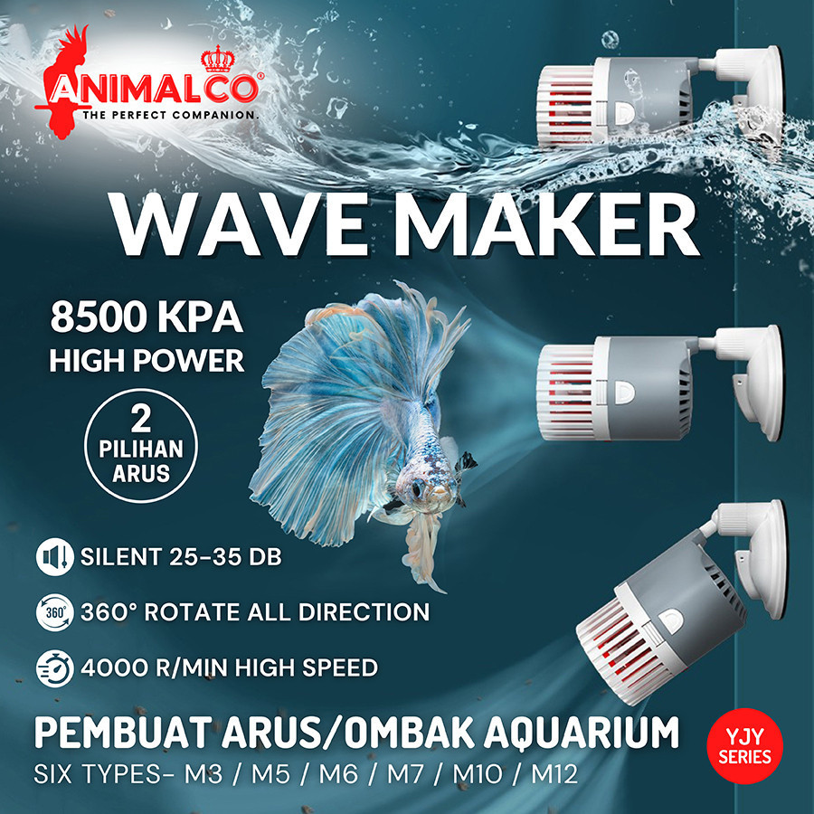 Wavemaker rium Kolam Mesin Pembuat Gelombang Wafe Arus Pompa Ombak Air Wave Maker Mini Kecil Besar