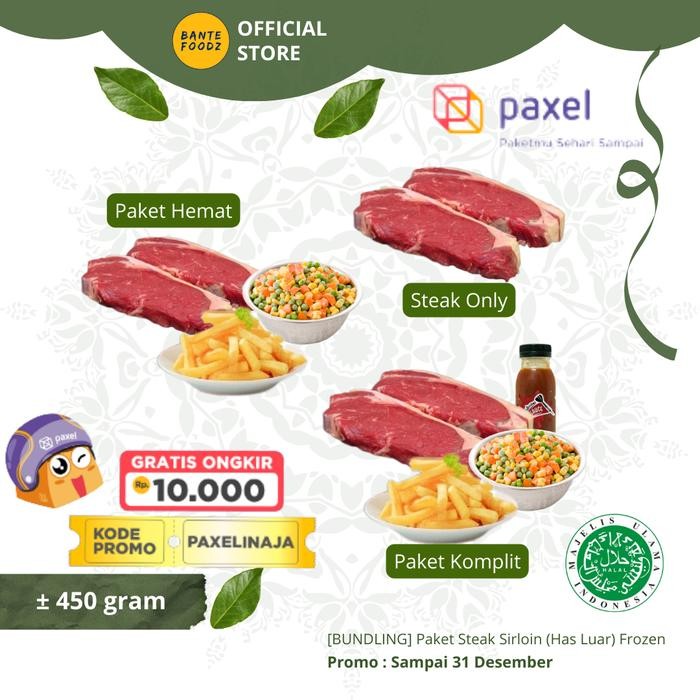 

BeliSkrg,KirimHariini- [BUNDLING] Daging Sapi Sirloin/Has Luar Beef Sirloin Steak Import