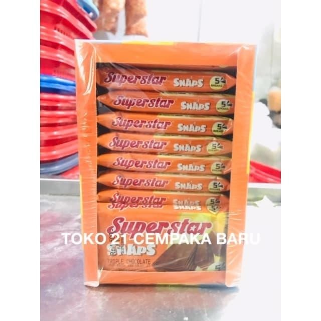 

PastikanDikirimLgsg- Superstar SNAPS 1 box isi 12 pcs Biskuit Wafer Superstar Coklat Murah