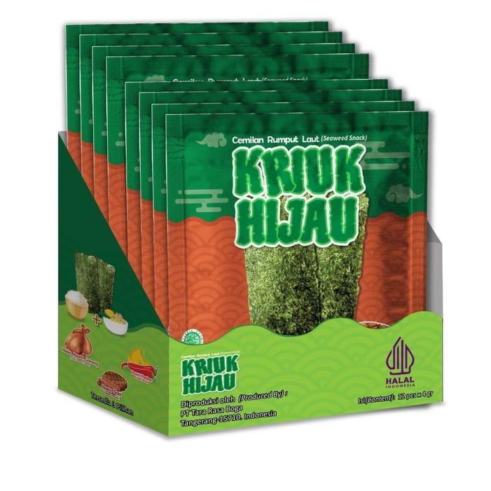 

PastikanDikirimLgsg- Rumput Laut Kriuk Hijau 1 Box isi 12 Sachet
