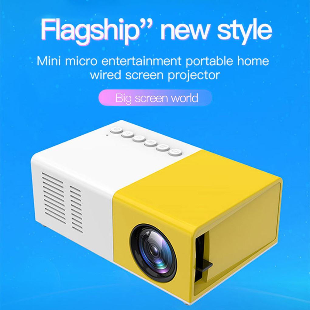 J9Pro Mini Projector LED Home Media Player Audio Portable Proyectors 480x360 Pixels Supports 1080P H