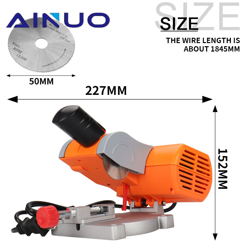 2 Inche 45° Table Saw Mini Cutting Table Multifunctional Woodworking Metal Plastic Cutting DIY Tool