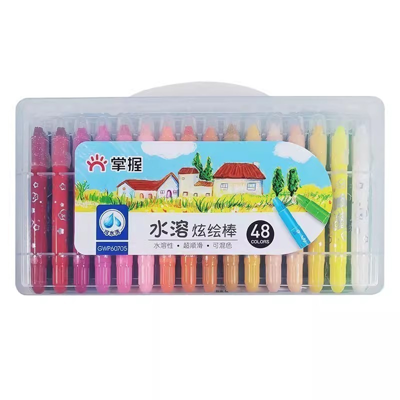 

Grasp Crayon Set 12/24/36/48 Warna Pensil Gambar Air Soluble, Cat yang Dapat Dicuci dengan Air