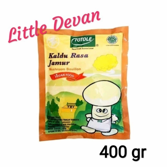 

New totole kaldu jamur 400gr penyedap makanan non MSG vegan food