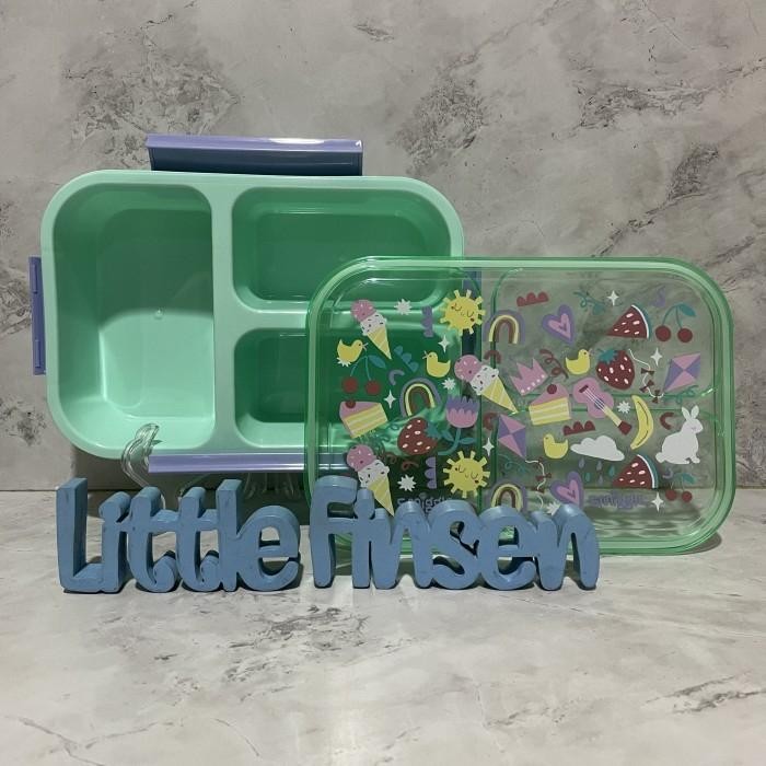 Lunch box smiggle sekat 3 leakproof/kotak makan sekat dino unicorn