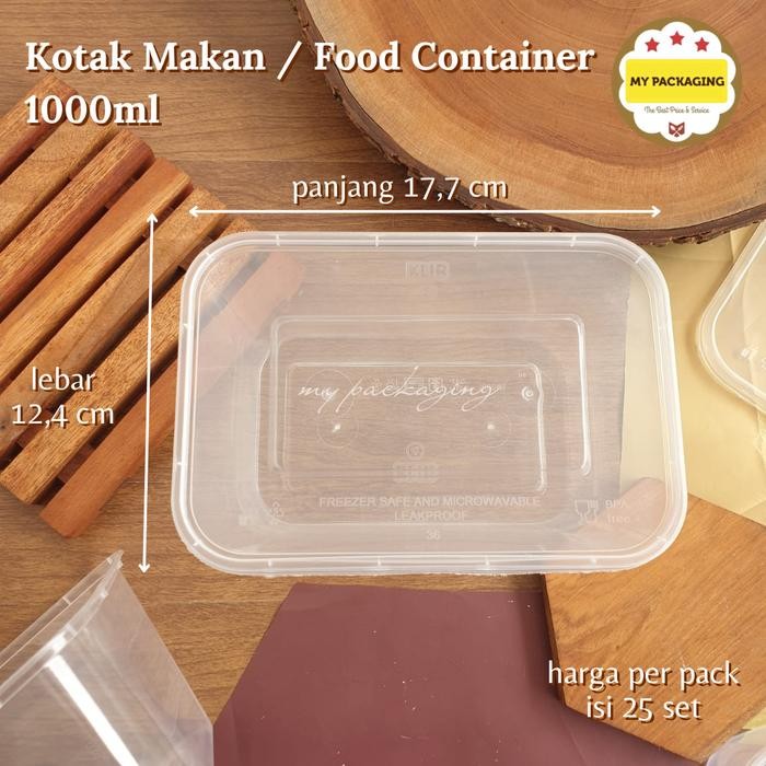 Kotak Makan Microwave / food box / wadah plastik 1000ml